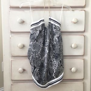 • Express • snakeskin print halter top